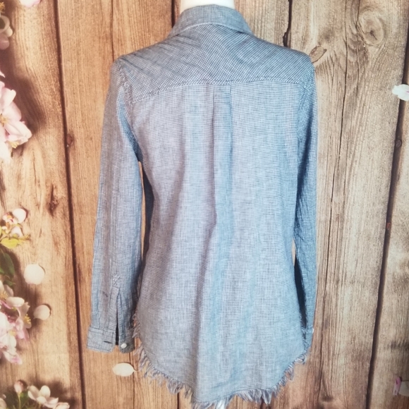 Beach lunch lounge Elyse linen frayed hem … - Picture 4 of 6